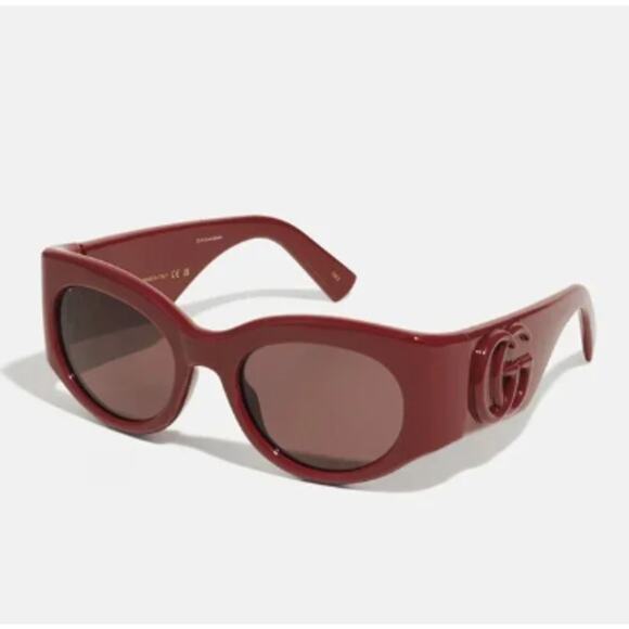 NEW Gucci GG1544S-002 Red Sunglasses 53mm 100% Authentic Burgundy Brown Unisex main image 7